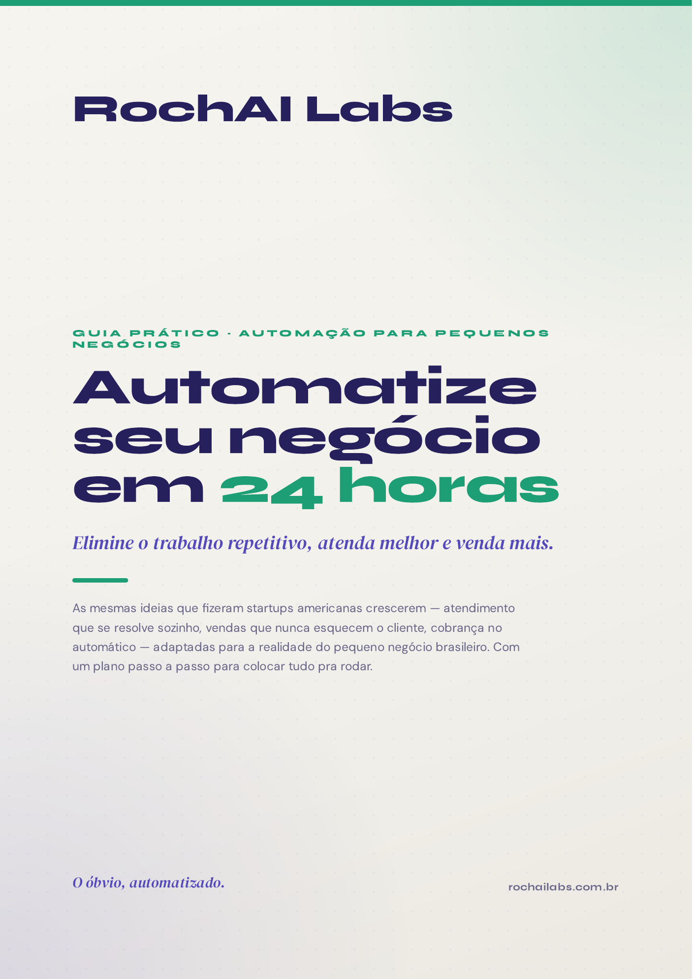 Ebook: Automatize Seu Negócio em 24 Horas — RochAI Labs